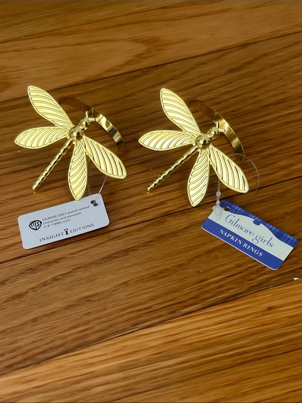 Gilmore Girls Gold Dragonfly Napkin Rings - Set of 2